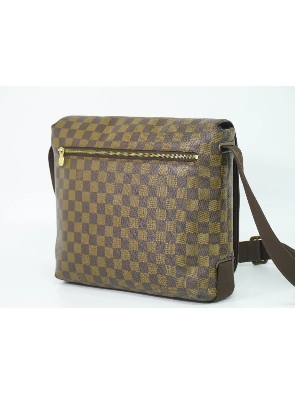 Louis Vuitton LV Brooklyn MM Damier Ebene Shoulder Bag Brown
